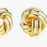 14k Gold and silver plated woven ball stud AS-ER4490-2