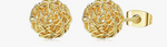 14K Gold and silver plated knot ball stud earring AS-ER4491