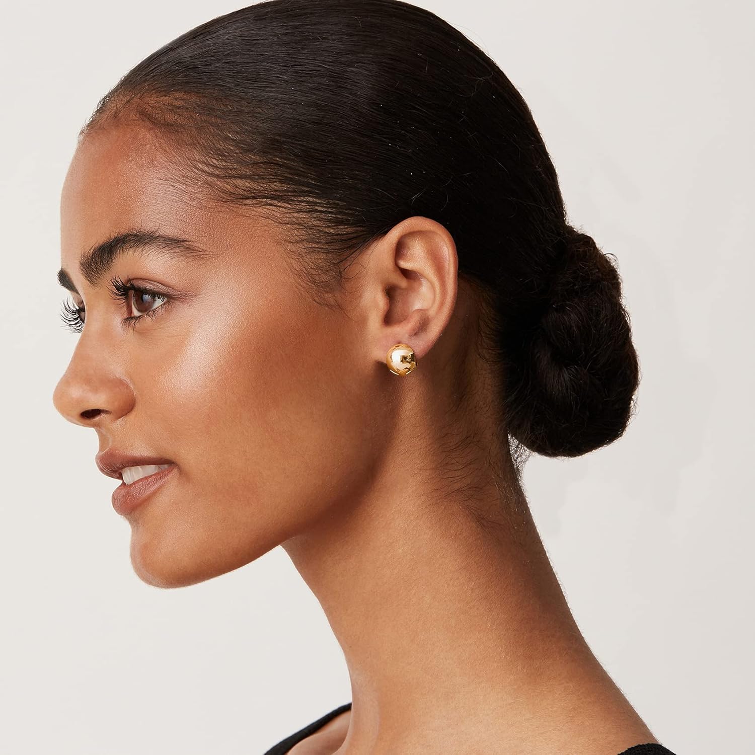 PAVOI 14K Gold Plated 925 Sterling Silver Post Ultra Thick Huggie Earring | Women&