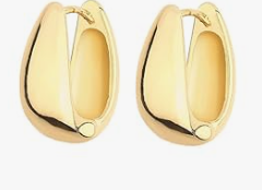 Hinged hoop - 14K Gold/Silver plated Brass Light weight Hoop earring thick open AS-BOBW8XZ44B