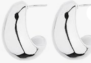 Hinged Hoop - 14K Gold/silver plated light weight chunky Hoop earrings