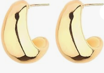 Hinged Hoop - 14K Gold/silver plated light weight chunky Hoop earrings